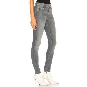 MOTHER High Waisted Looker Skinny Jeans Gray Size 28